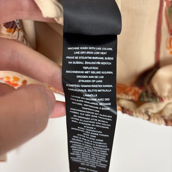 Andrea Iyamah NEW Halima Crop Top Tan Eucalyptus Print XL resort tropical - Picture 14 of 14